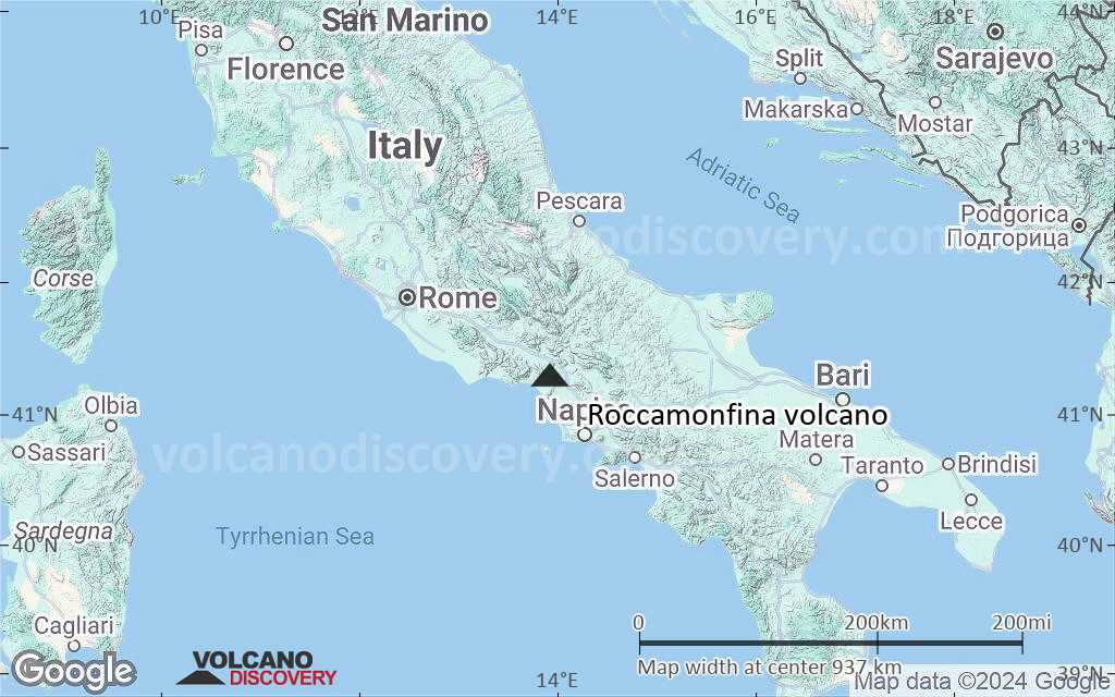 Terrain-type map of Roccamonfina volcano (region scale small)