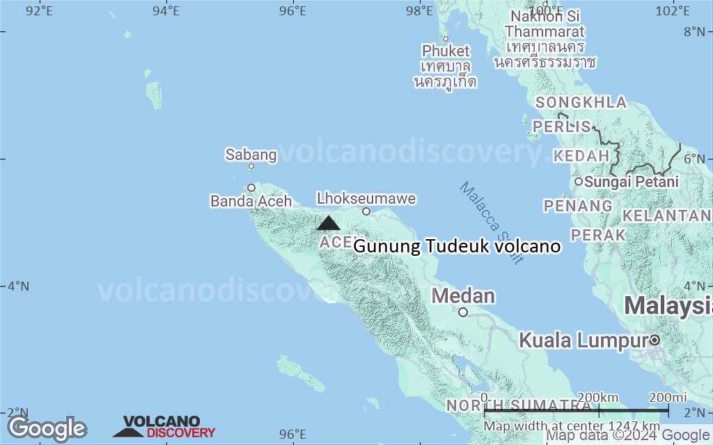 Terrain-type map of Gunung Tudeuk volcano (region scale small)