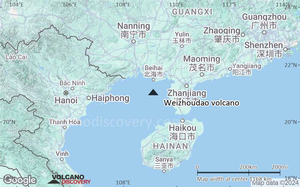 Terrain-type map of Weizhoudao volcano (region scale small)