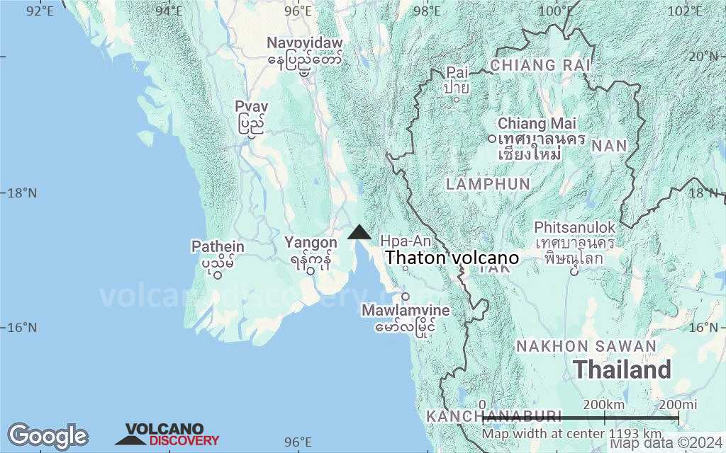 Terrain-type map of Thaton volcano (region scale small)