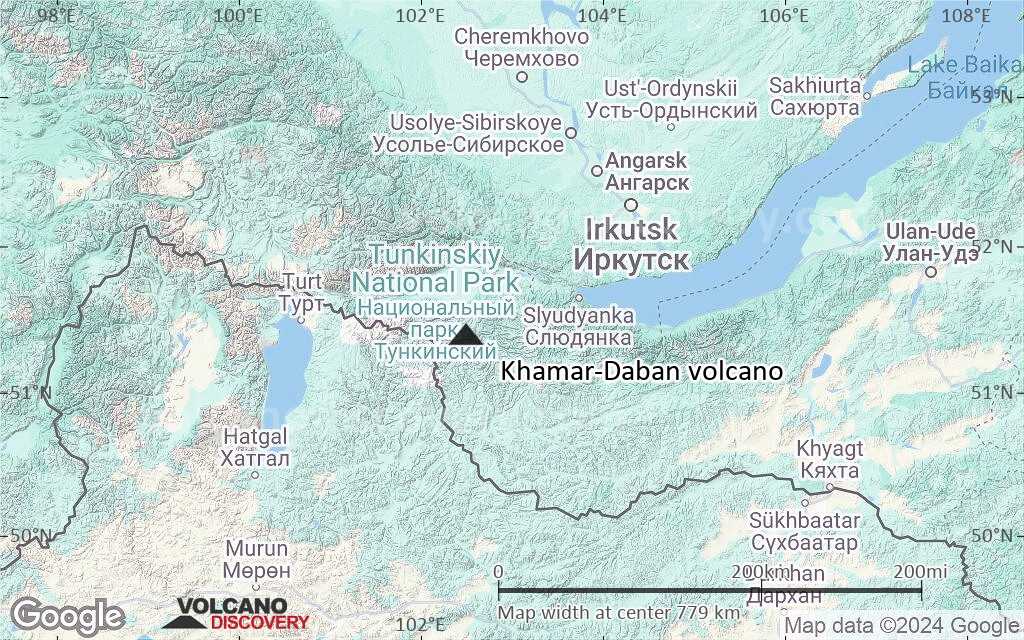 Terrain-type map of Khamar-Daban volcano (region scale small)