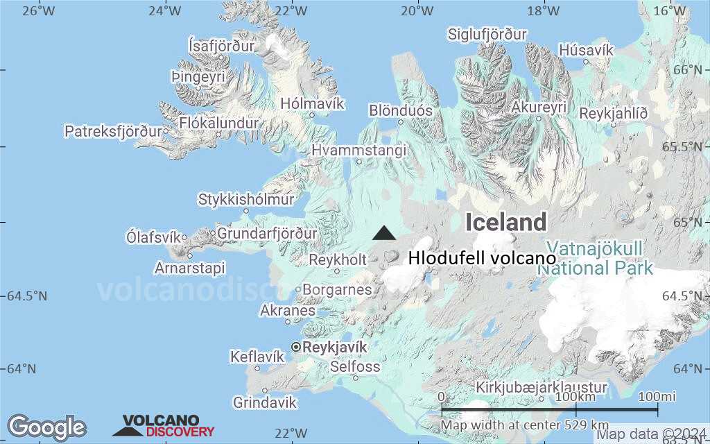 Terrain-type map of Hlodufell volcano (region scale small)