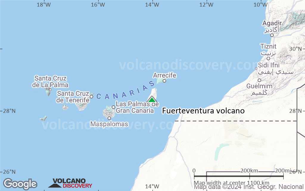 Terrain-type map of Fuerteventura volcano (region scale small)