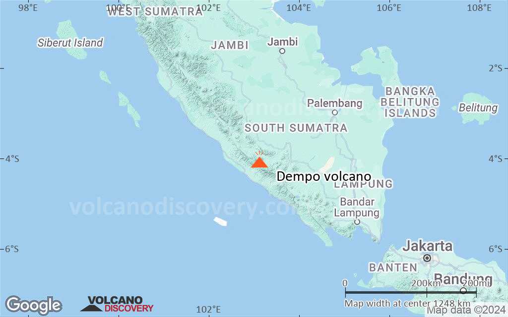 Terrain-type map of Dempo volcano (region scale small)