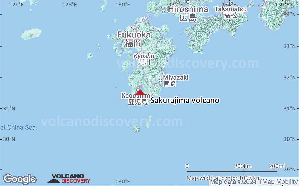 Terrain-type map of Sakurajima volcano (region scale small)