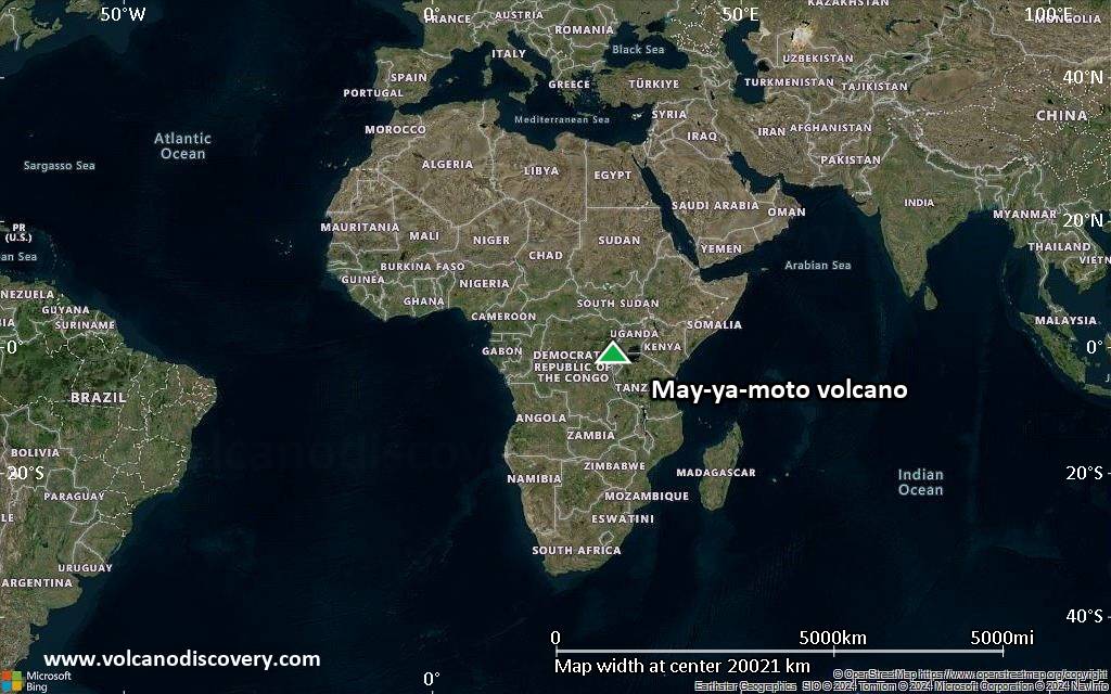 Satellite/aerial-type map of May-ya-moto volcano (world scale)