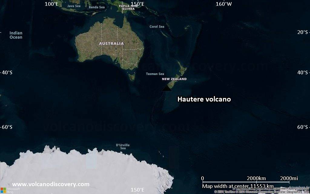 Satellite/aerial-type map of Hautere volcano (world scale)