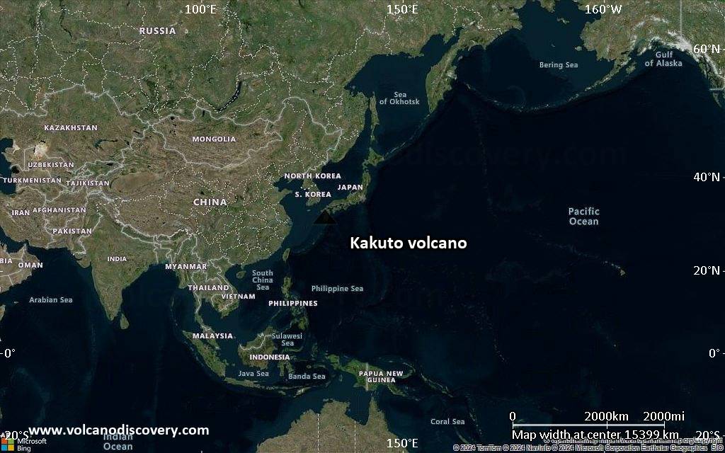 Satellite/aerial-type map of Kakuto volcano (world scale)