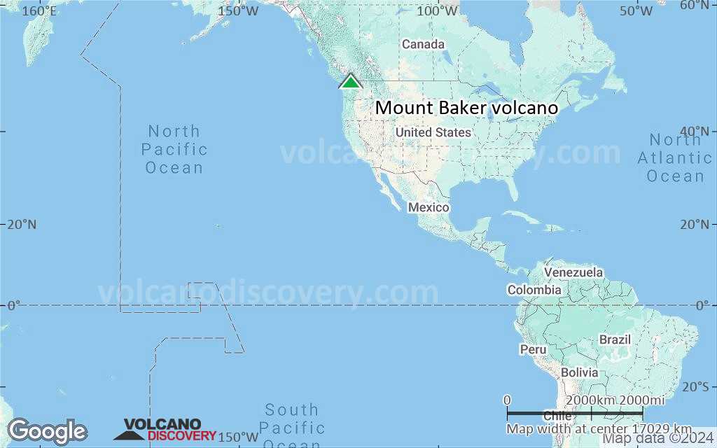 Terrain-type map of Mount Baker volcano (world scale)
