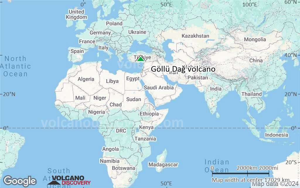 Terrain-type map of Göllü Dağ volcano (world scale)
