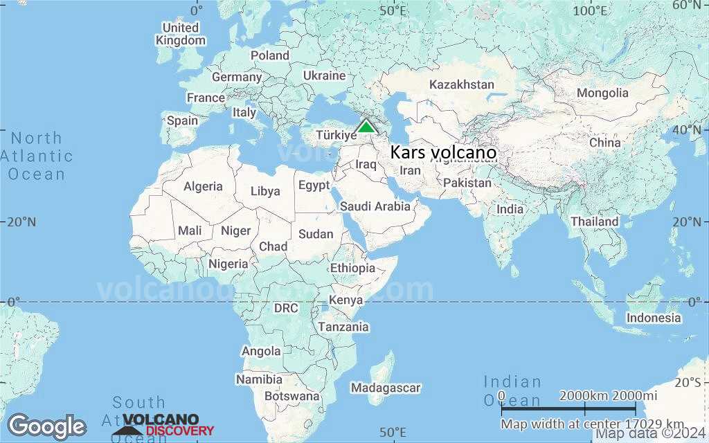 Terrain-type map of Kars volcano (world scale)