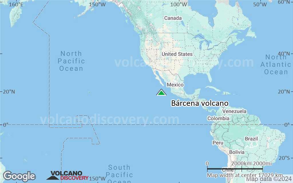 Terrain-type map of Bárcena volcano (world scale)