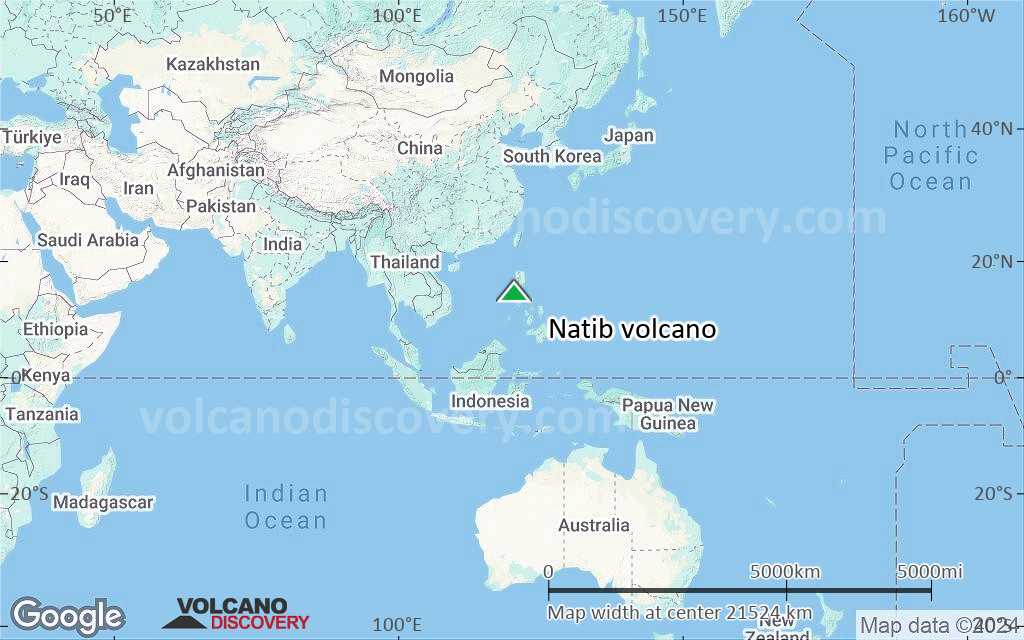 Terrain-type map of Natib volcano (world scale)