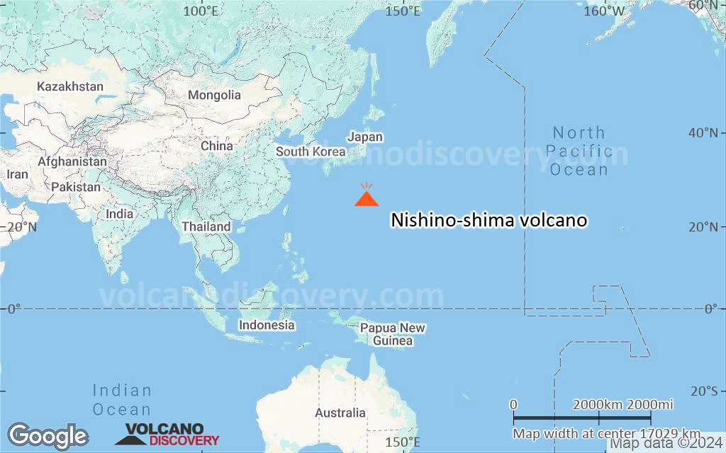 Terrain-type map of Nishino-shima volcano (world scale)