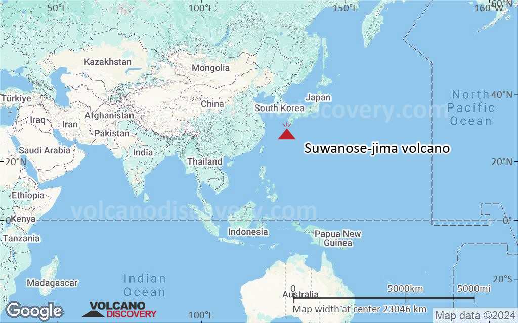Terrain-type map of Suwanose-jima volcano (world scale)