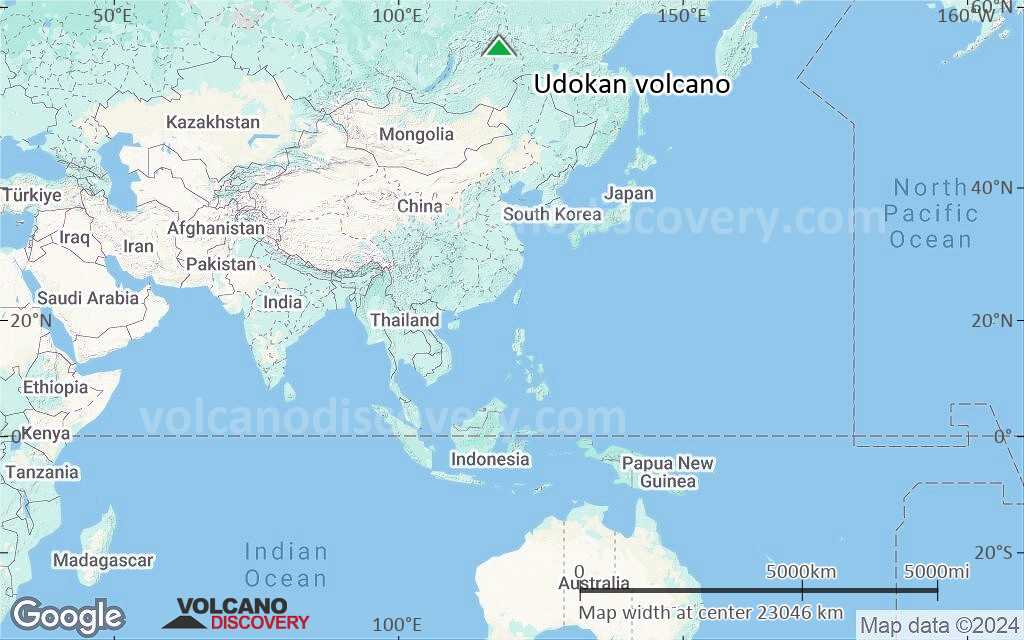 Terrain-type map of Udokan volcano (world scale)