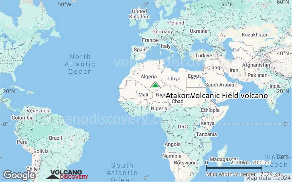 Terrain-type map of Atakor Volcanic Field volcano (world scale)
