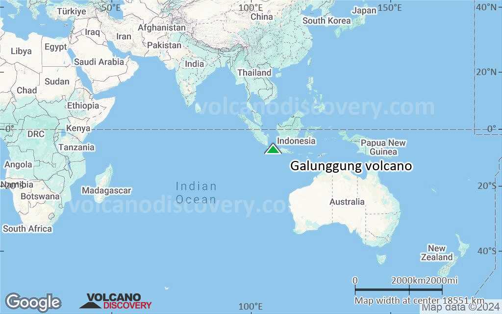 Terrain-type map of Galunggung volcano (world scale)