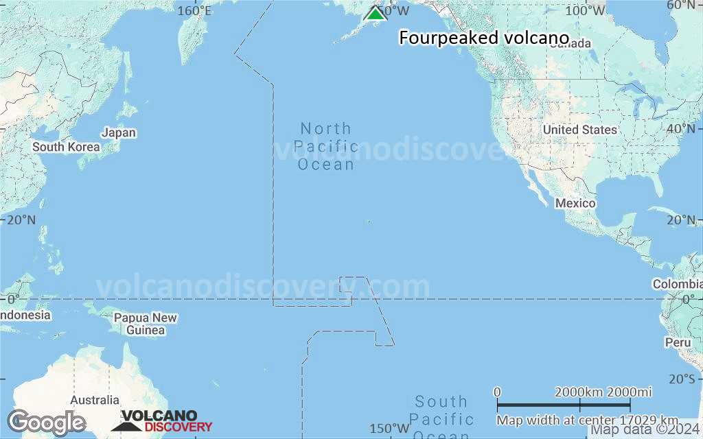 Terrain-type map of Fourpeaked volcano (world scale)