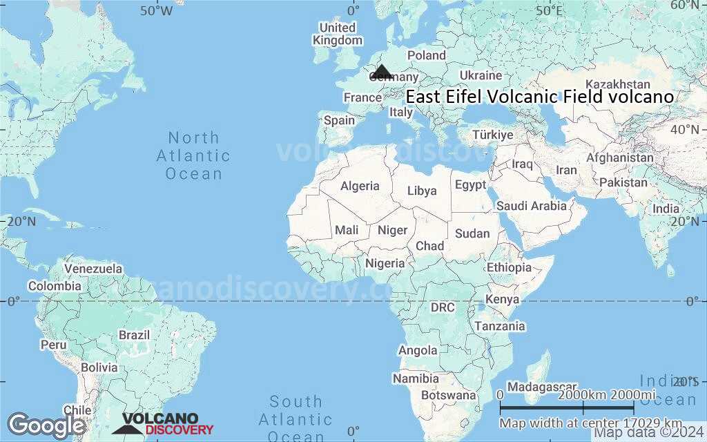 Terrain-type map of East Eifel Volcanic Field volcano (world scale)