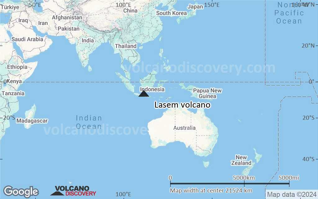 Terrain-type map of Lasem volcano (world scale)