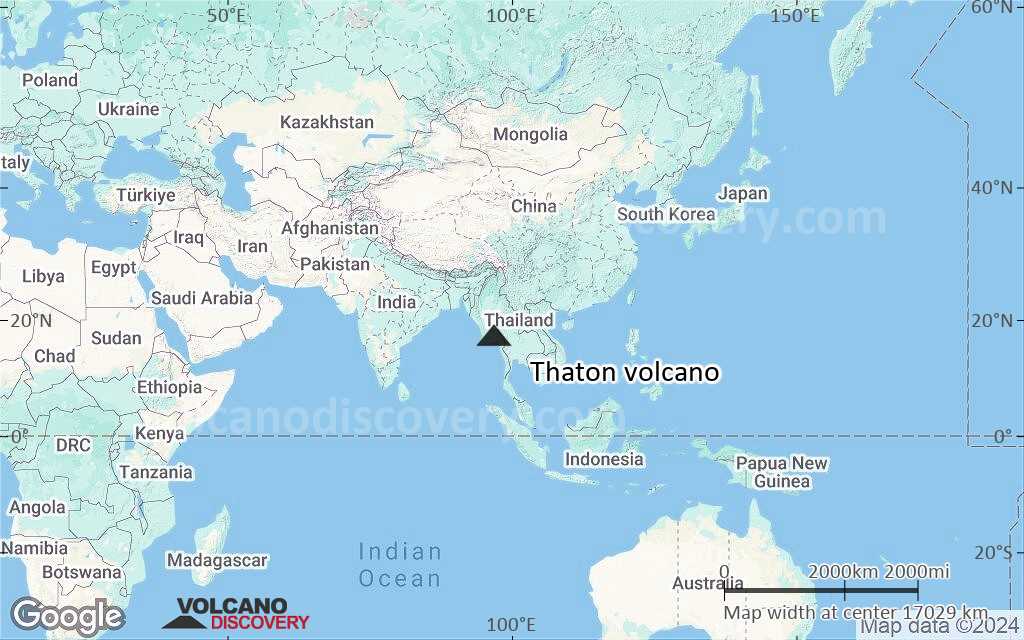 Terrain-type map of Thaton volcano (world scale)