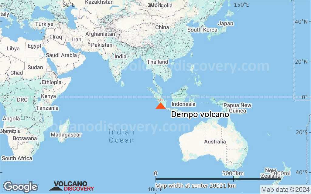 Terrain-type map of Dempo volcano (world scale)