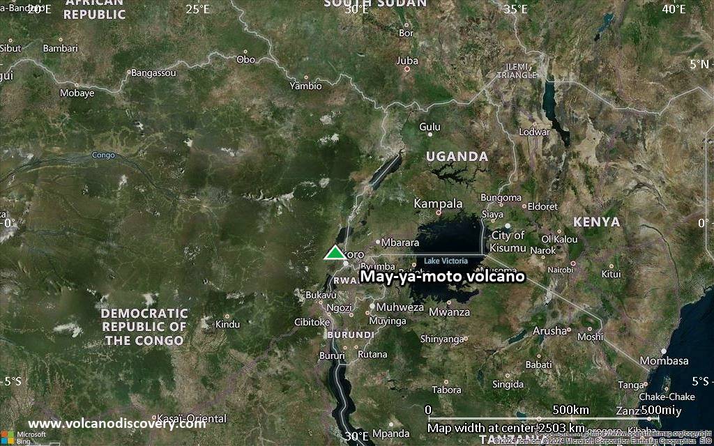 Satellite/aerial-type map of May-ya-moto volcano (region scale medium)