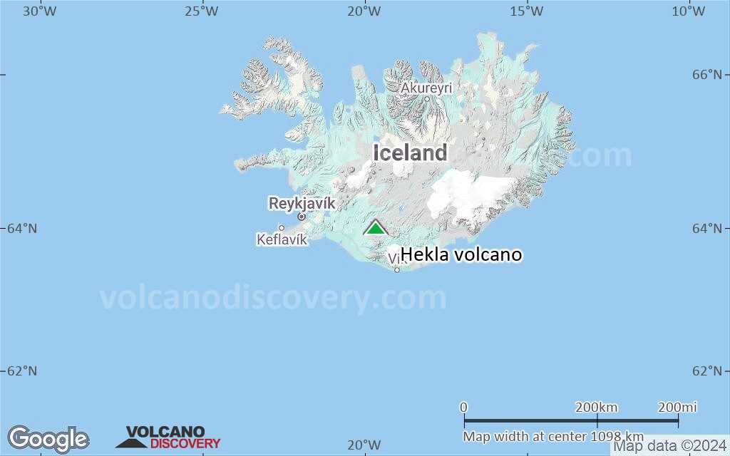 Terrain-type map of Hekla volcano (region scale medium)
