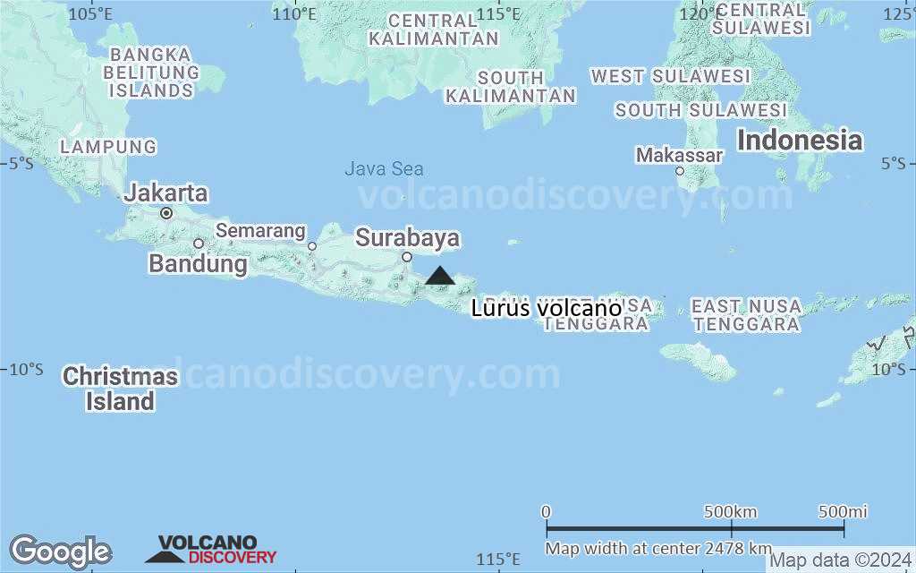 Terrain-type map of Lurus volcano (region scale medium)