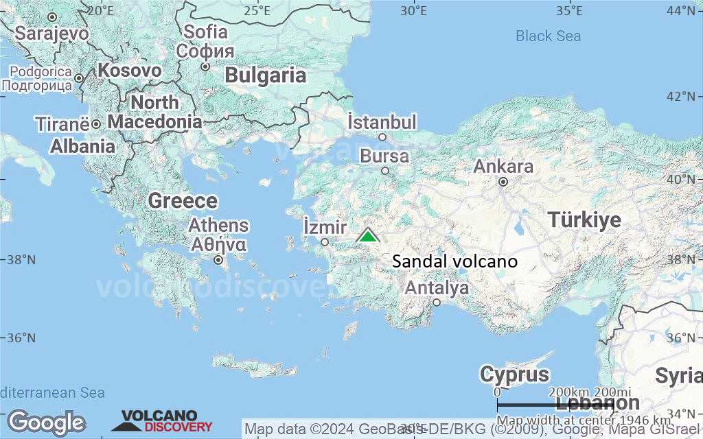 Terrain-type map of Sandal volcano (region scale medium)