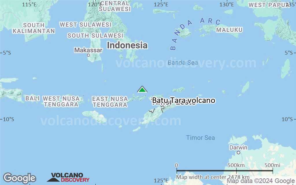 Terrain-type map of Batu Tara volcano (region scale medium)