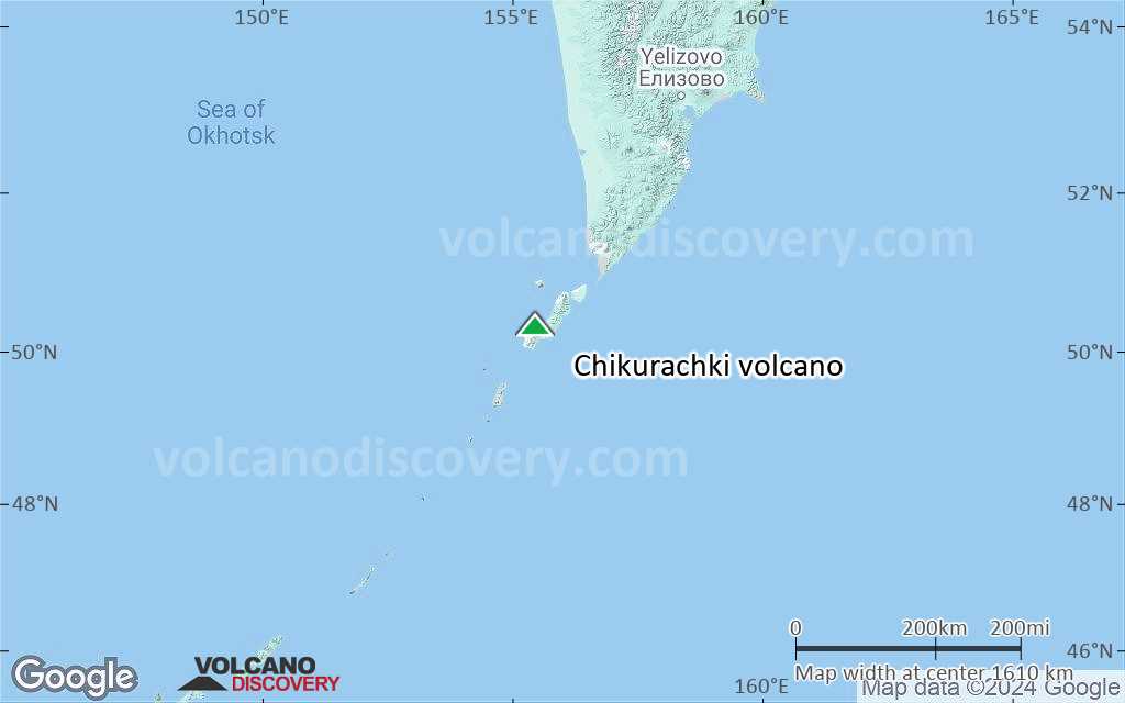 Terrain-type map of Chikurachki volcano (region scale medium)