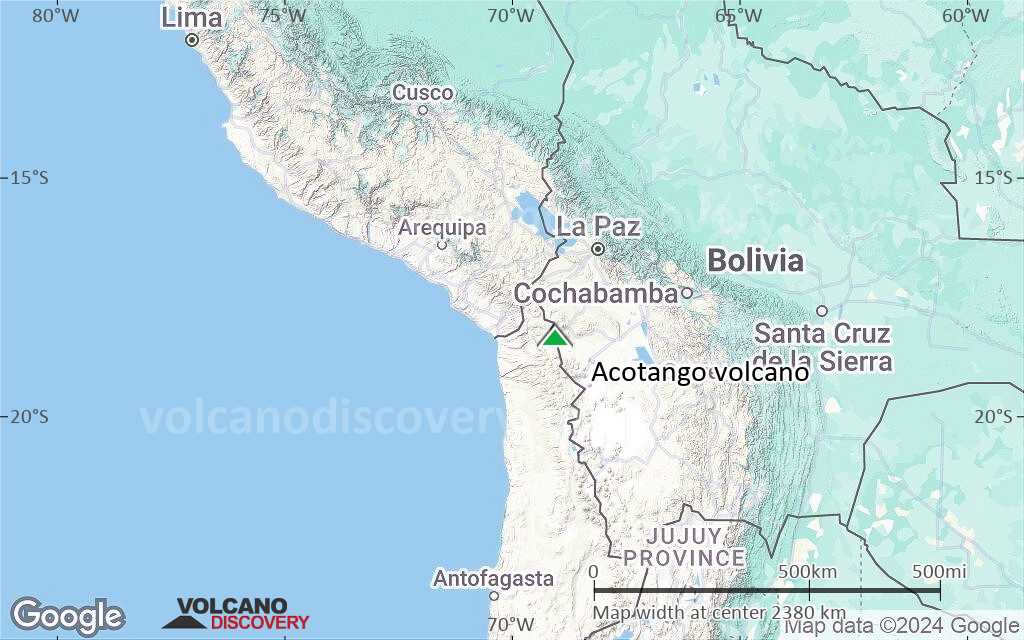 Terrain-type map of Acotango volcano (region scale medium)