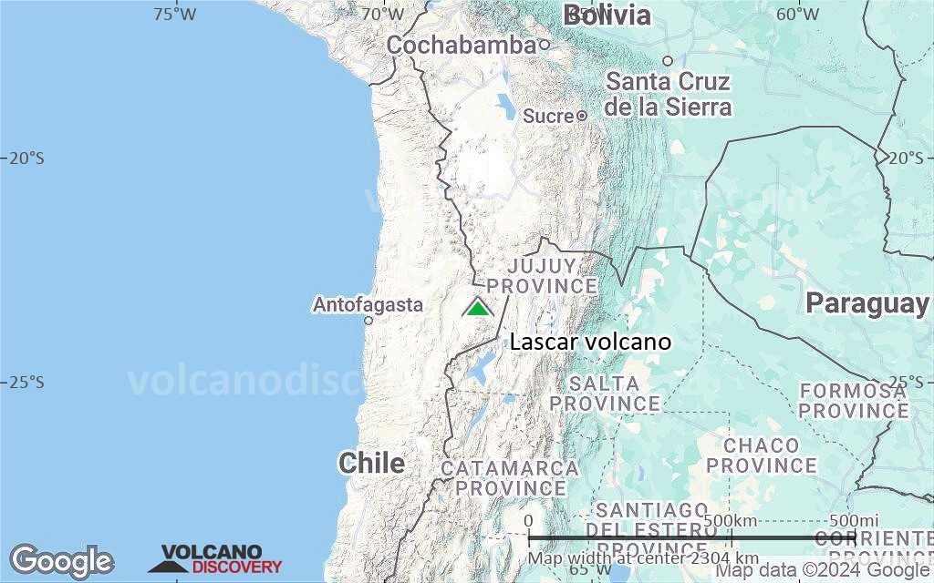 Terrain-type map of Lascar volcano (region scale medium)
