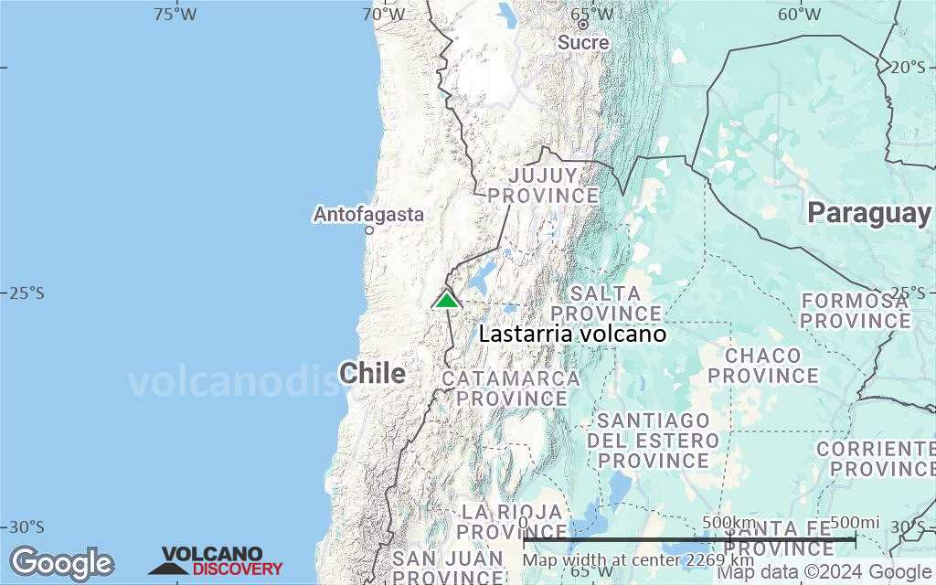 Terrain-type map of Lastarria volcano (region scale medium)