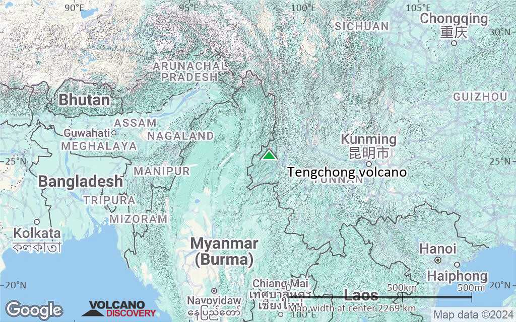 Terrain-type map of Tengchong volcano (region scale medium)