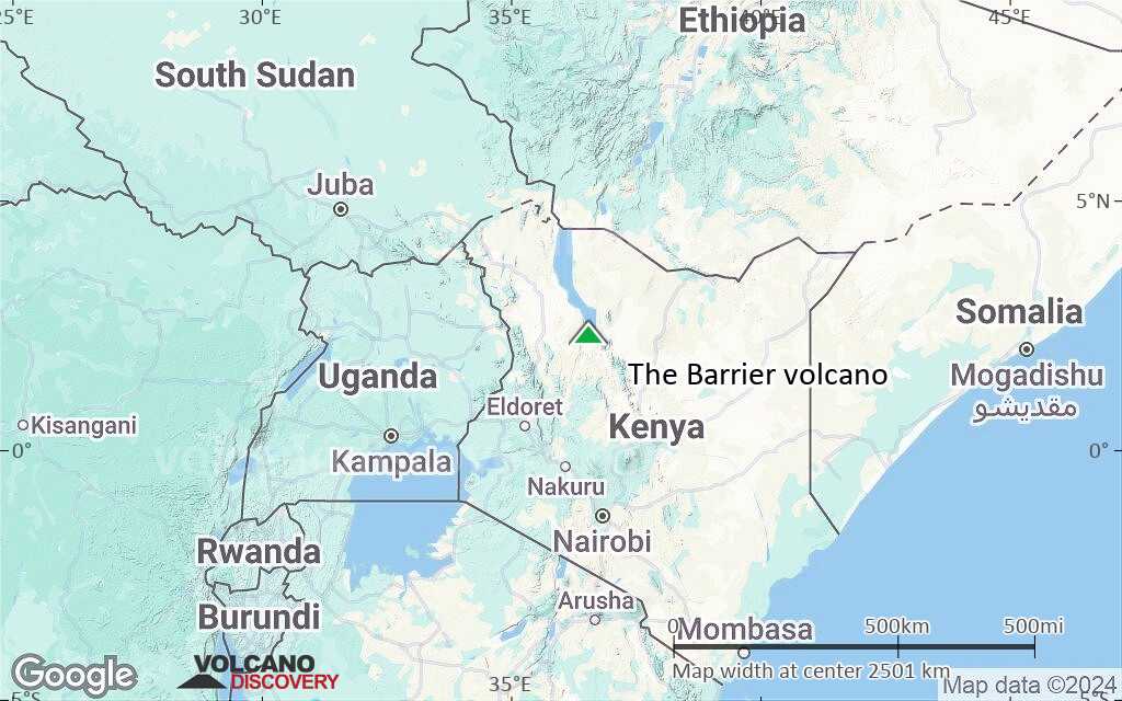 Terrain-type map of The Barrier volcano (region scale medium)