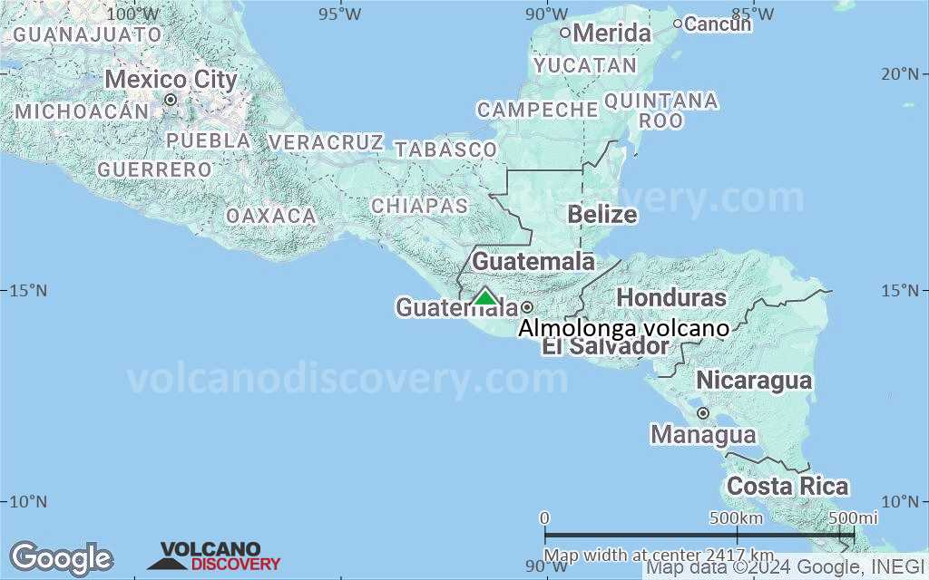 Terrain-type map of Almolonga volcano (region scale medium)