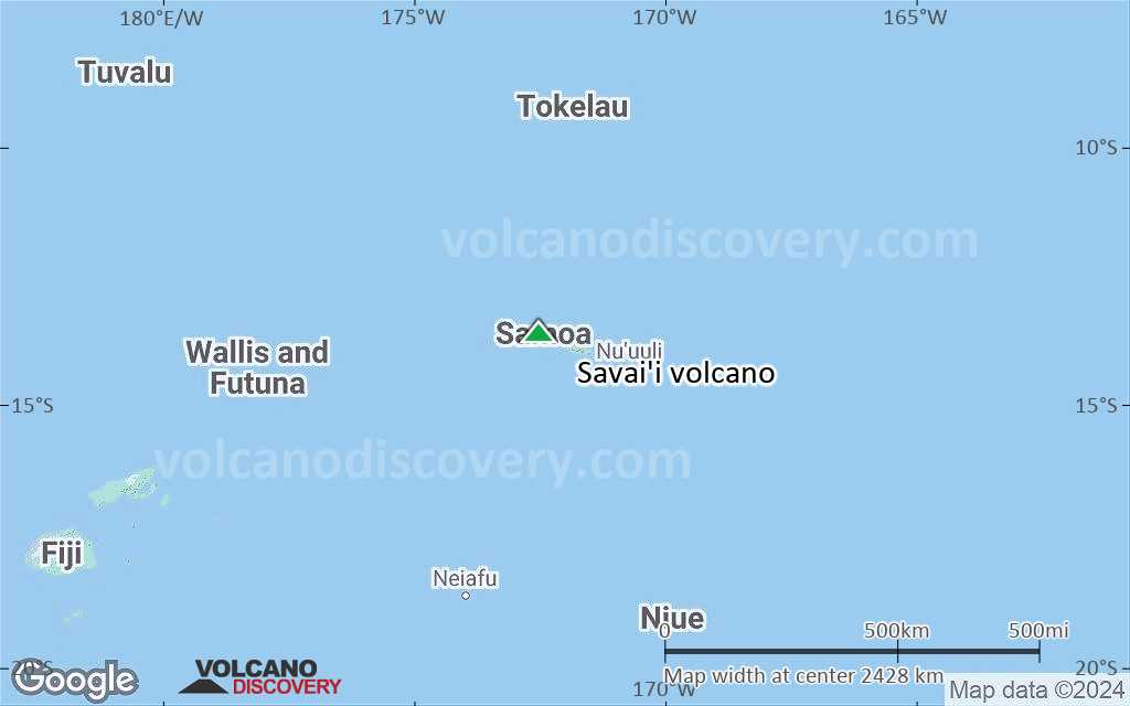 Terrain-type map of Savai'i volcano (region scale medium)