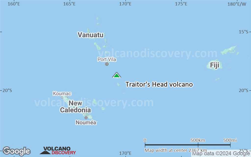 Terrain-type map of Traitor's Head volcano (region scale medium)