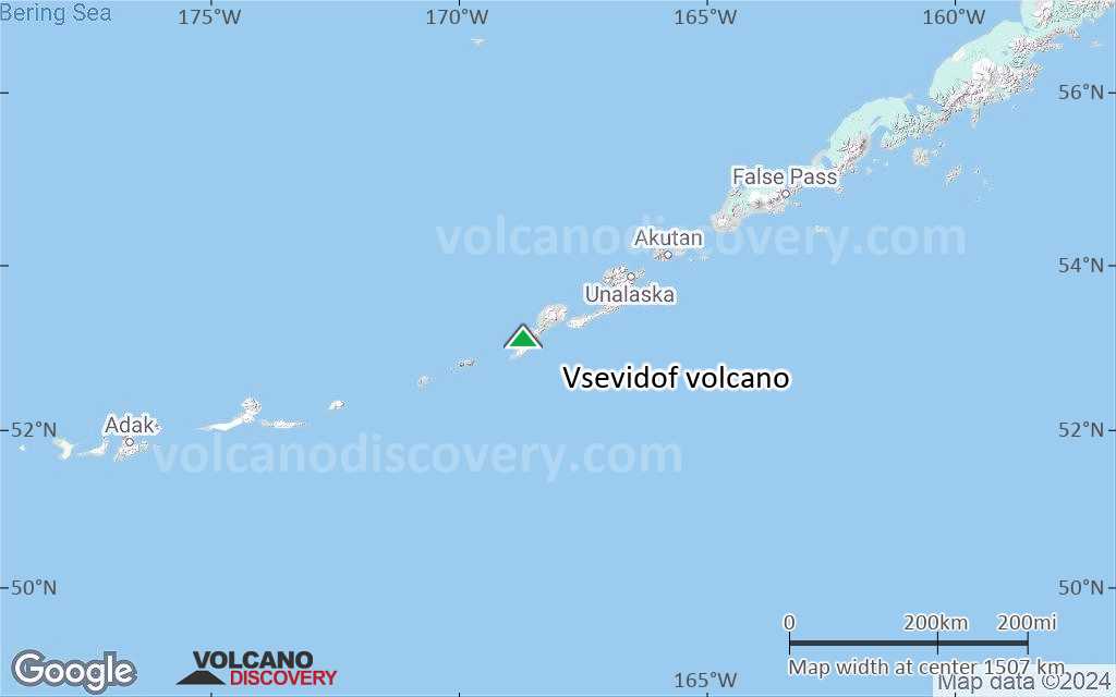 Terrain-type map of Vsevidof volcano (region scale medium)