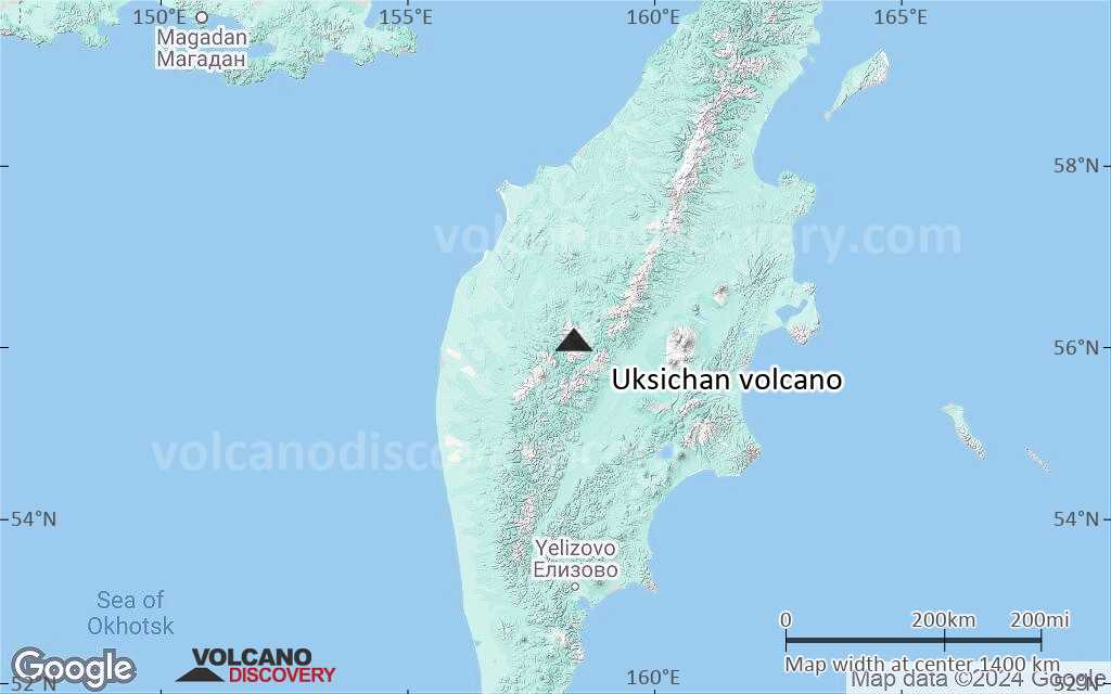 Terrain-type map of Uksichan volcano (region scale medium)