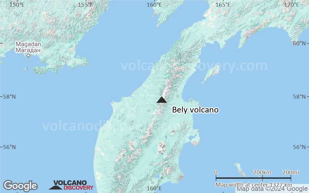 Terrain-type map of Bely volcano (region scale medium)