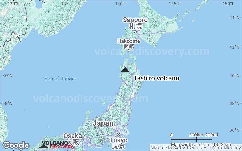 Terrain-type map of Tashiro volcano (region scale medium)