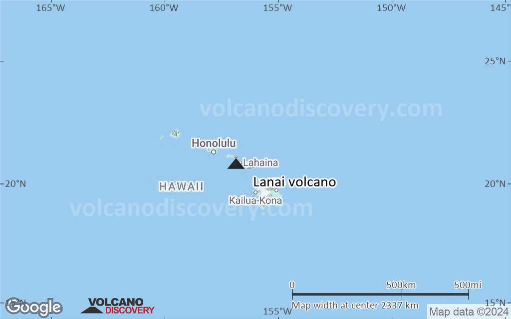 Terrain-type map of Lanai volcano (region scale medium)