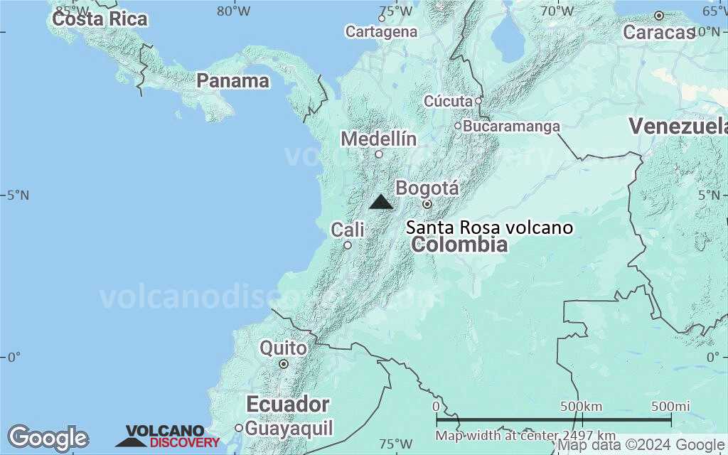 Terrain-type map of Santa Rosa volcano (region scale medium)