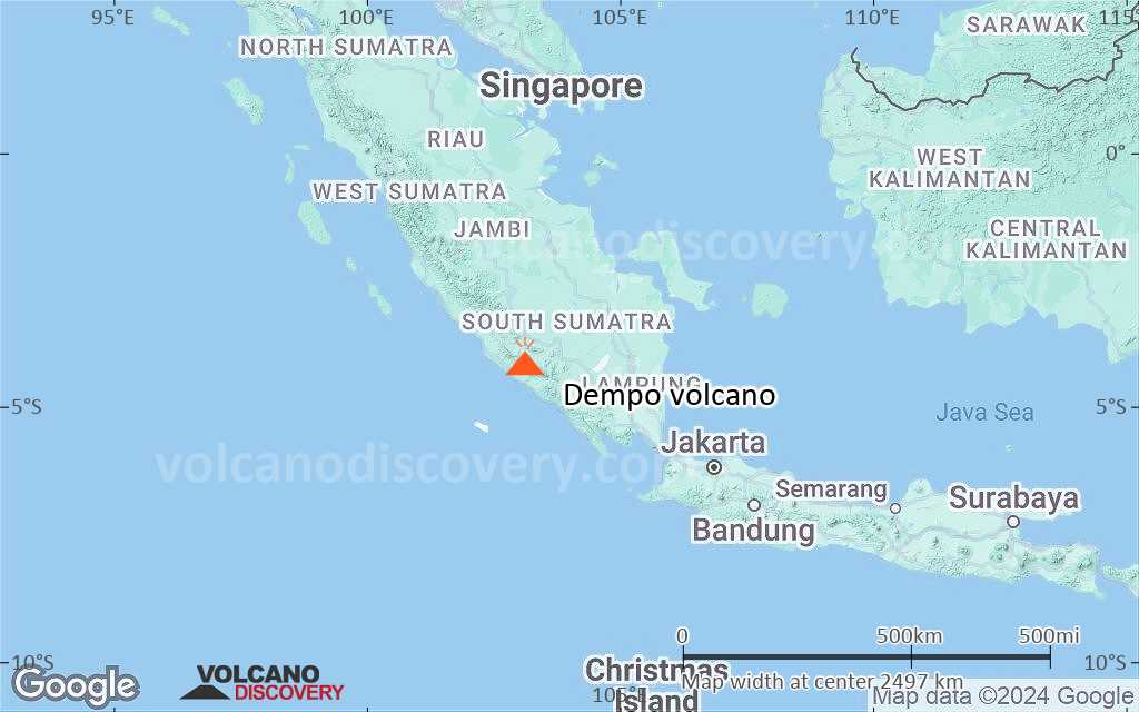 Terrain-type map of Dempo volcano (region scale medium)
