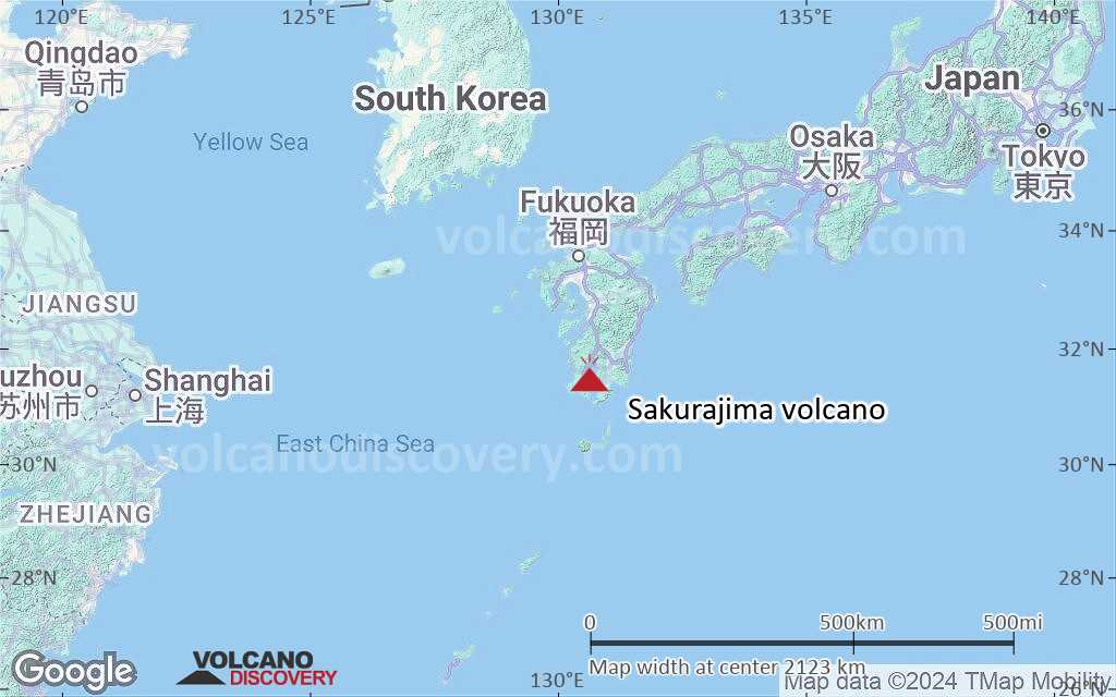 Terrain-type map of Sakurajima volcano (region scale medium)