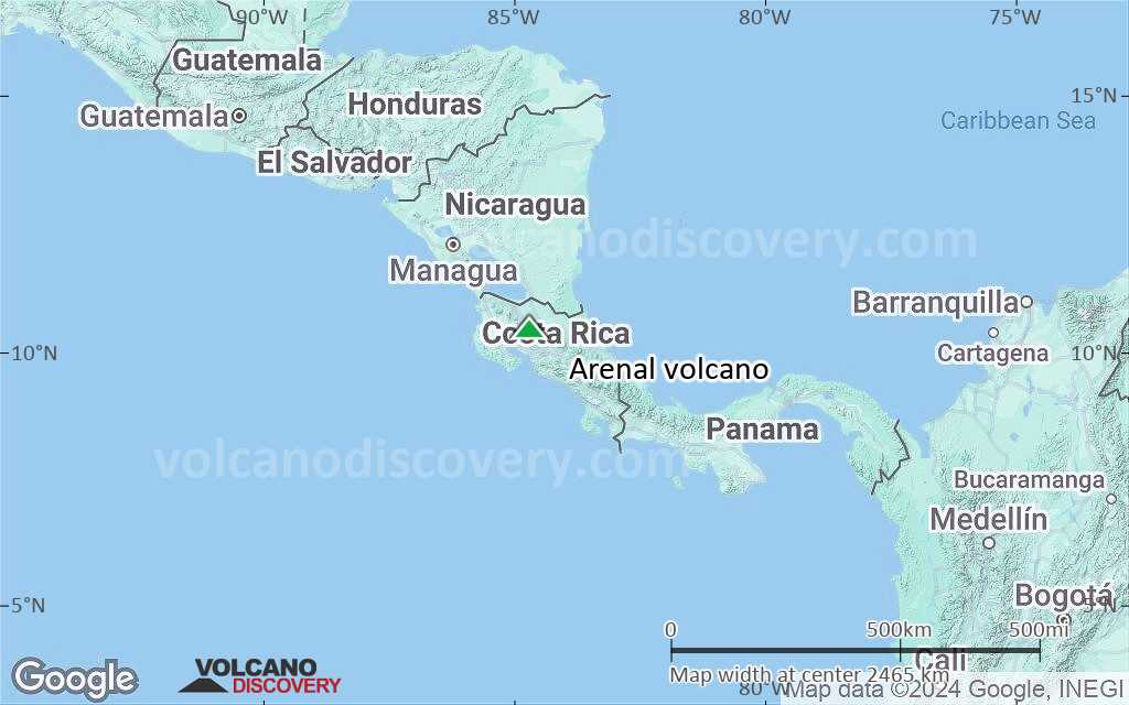 Terrain-type map of Arenal volcano (region scale medium)
